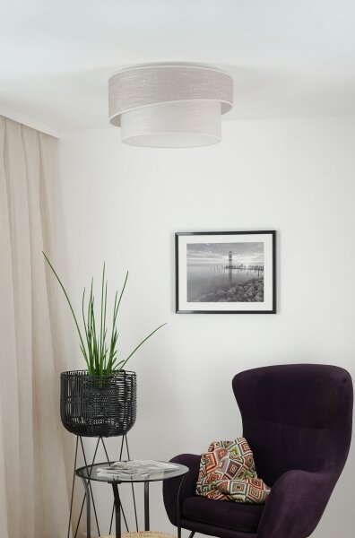 Plafonieră Brilagi DOVER SHINE 1xE27/15W/230V d. 50 cm gri/crem