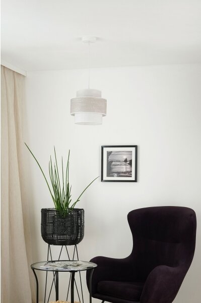 Lustră pe cablu Brilagi DOVER SPACE 1xE27/15W/230V d. 25 cm gri/crem