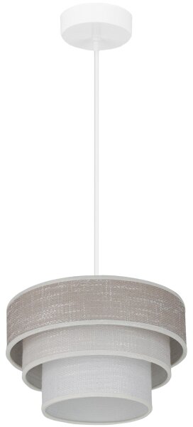 Lustră pe cablu Brilagi ALASKA LUNETA 1xE27/15W/230V d. 25 cm gri/crem