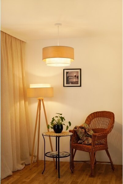 Brilagi - Lampă de podea ARIZONA BOHO 1xE27/15W/230V bej
