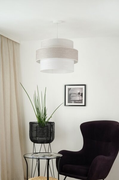 Lustră pe cablu Brilagi DOVER SPACE 1xE27/15W/230V d. 50 cm gri/crem