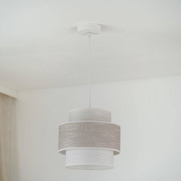 Lustră pe cablu Brilagi DOVER SPACE 1xE27/15W/230V d. 25 cm gri/crem
