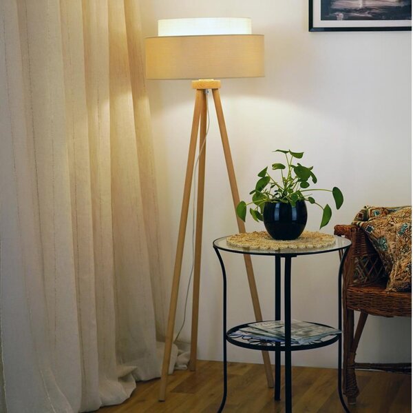 Brilagi - Lampă de podea ARIZONA BOHO 1xE27/15W/230V bej