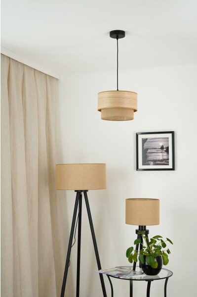 Lustră pe cablu Brilagi MONTANA BOHO 1xE27/15W/230V d. 25 cm maro/negru