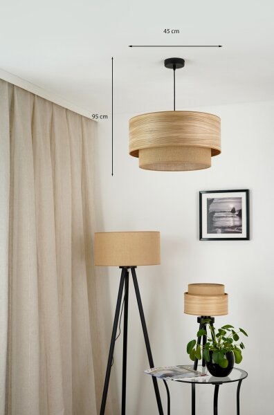 Brilagi - Lustr Montana Boho 1xE27/15W/230V pr. 45 cm maro/negru