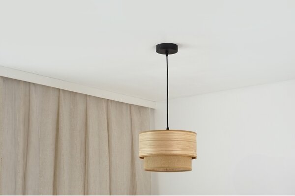 Lustră pe cablu Brilagi MONTANA BOHO 1xE27/15W/230V d. 25 cm maro/negru