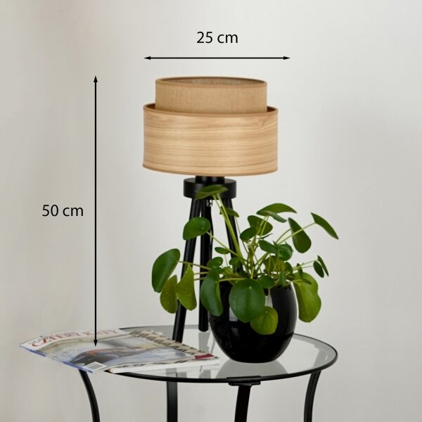 Brilagi - Lampă de masă MONTANA BOHO 1xE27/15W/230V maro/negru