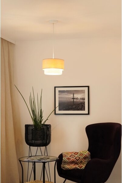 Brilagi - Lustr ARIZONA BOHO 1xE27/15W/230V pr. 25 cm bej/alb