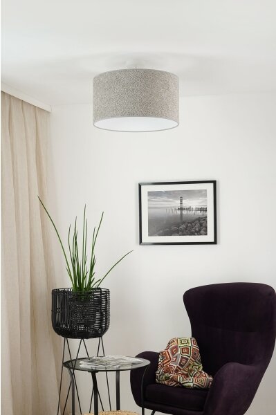 Lustră pe cablu Brilagi BOUCLE ROLLER 1xE27/15W/230V d. 45 cm gri