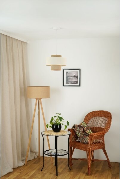 Brilagi - Lustr DALLAS 1xE27/15W/230V pr. 30 cm maro/crem/alb