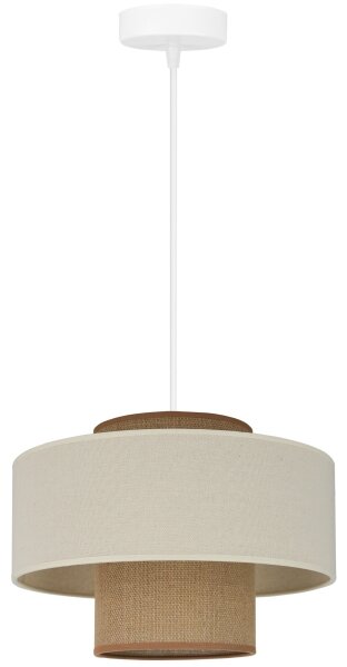Brilagi - Lustr DALLAS 1xE27/15W/230V pr. 30 cm maro/crem/alb