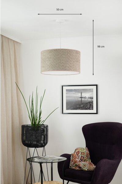 Lustră pe cablu Brilagi BOUCLE ROLLER 1xE27/15W/230V d. 50 cm maro