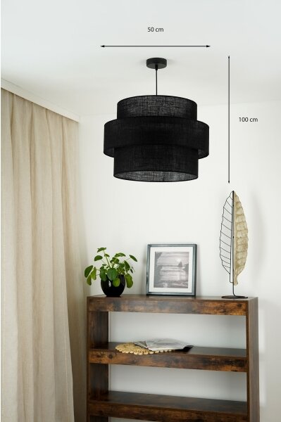 Lustră pe cablu Brilagi SPACE YUTE 1xE27/15W/230V d. 50 cm negru