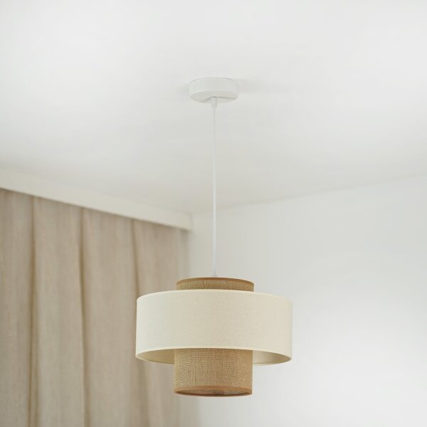 Brilagi - Lustr DALLAS 1xE27/15W/230V pr. 30 cm maro/crem/alb