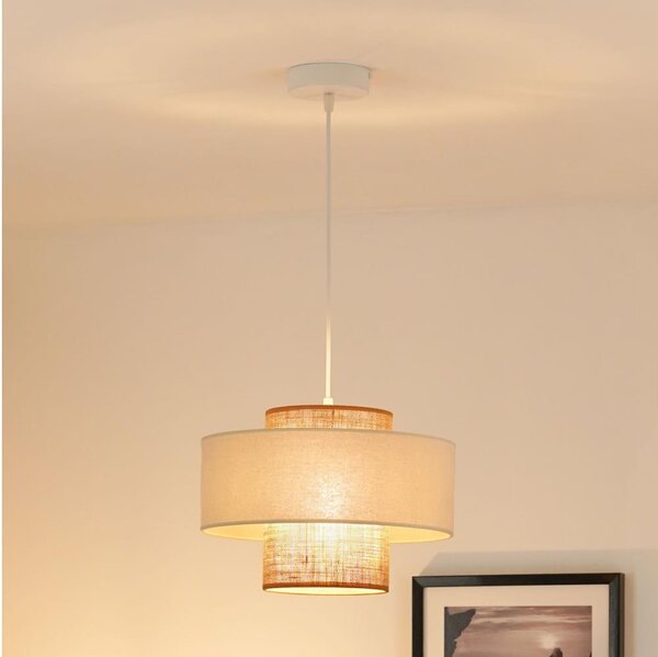 Brilagi - Lustr DALLAS 1xE27/15W/230V pr. 30 cm maro/crem/alb