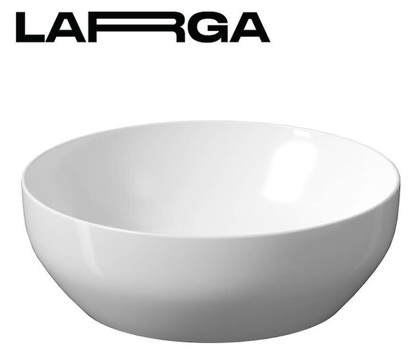 Cersanit Larga, chiuveta rotunda blat 40x40 cm, alb lucios, K677-001