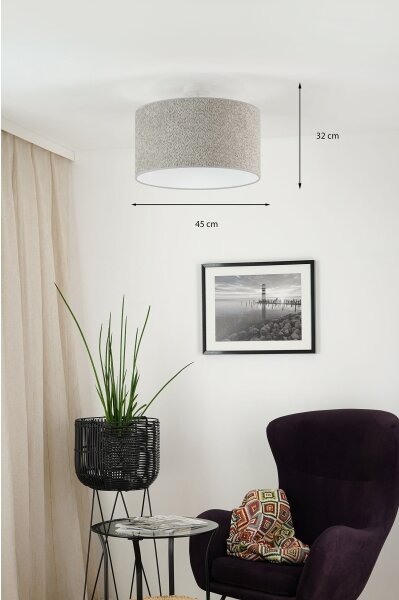 Lustră pe cablu Brilagi BOUCLE ROLLER 1xE27/15W/230V d. 45 cm gri