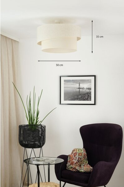 Lustră aplicată Brilagi SHINE 1xE27/15W/230V d. 50 cm crem