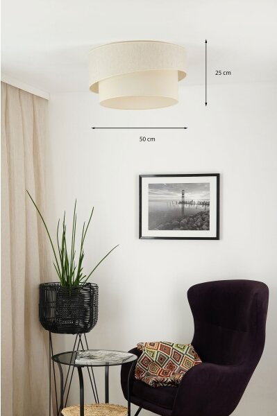 Plafonieră Brilagi SHINE 1xE27/15W/230V d. 50 cm crem