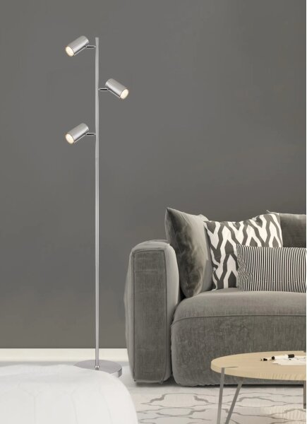 Lampadar Globo 57910S ROBBY 3xGU10/5W/230V crom mat