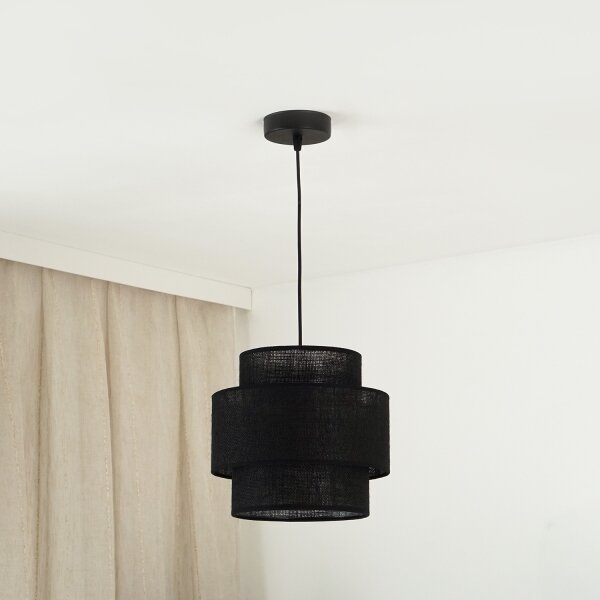 Lustră pe cablu Brilagi SPACE YUTE 1xE27/15W/230V d. 25 cm negru