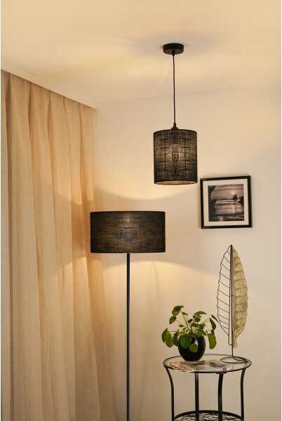 Brilagi - Lustr TUBES 1xE27/15W/230V, pr. 20 cm, negru, pe cablu
