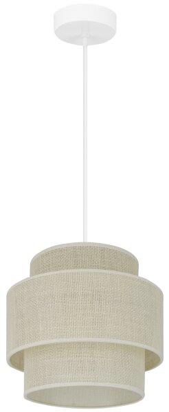 Lustră pe cablu Brilagi SPACE YUTE 1xE27/15W/230V d. 25 cm crem/alb