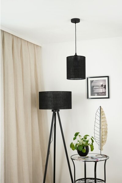 Brilagi - Lustr TUBES 1xE27/15W/230V, pr. 20 cm, negru, pe cablu