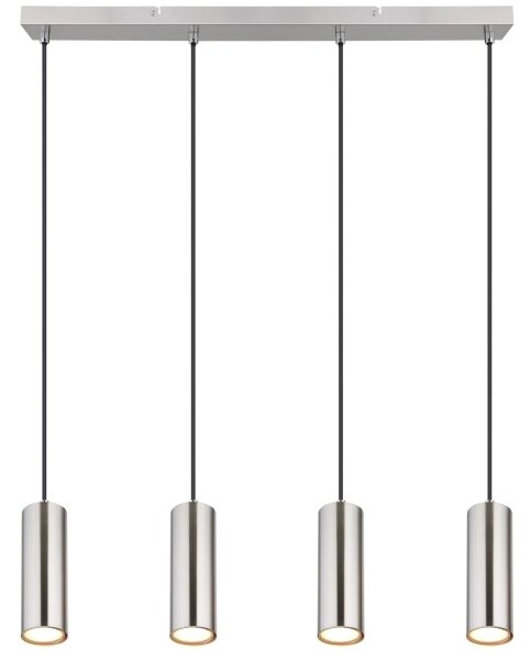 Lustră pe cablu Globo 57911-4H ROBBY 4xGU10/35W/230V crom mat