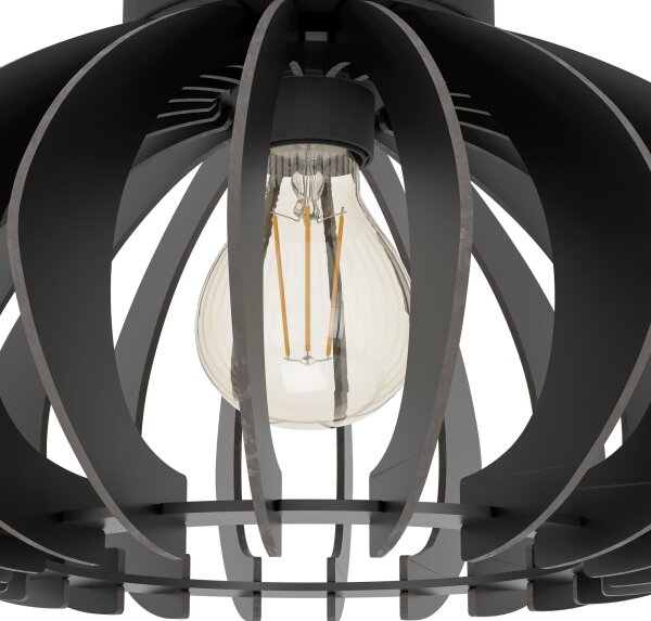 Plafonieră Eglo 900999 COSSANO 1xE27/40W/230V d. 38 cm negru