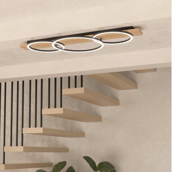 Plafonieră LED Eglo 901717 BOYAL 3xLED/12W/230V 3000K bej/negru