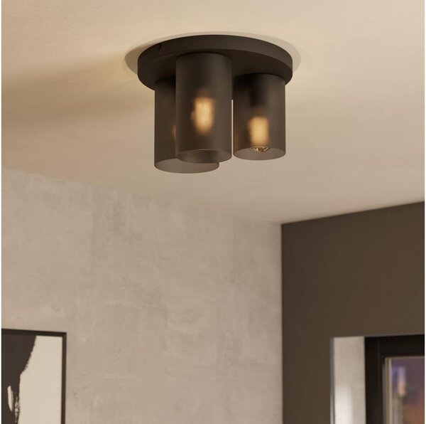 Lustră pe cablu Eglo 901161 COLOMERA 3xE27/40W/230V gri