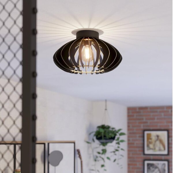 Plafonieră Eglo 900999 COSSANO 1xE27/40W/230V d. 38 cm negru