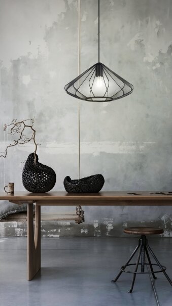 Lustră pe cablu Eglo 43995 DOLWEN 1xE27/40W/230V d. 42,5 cm negru