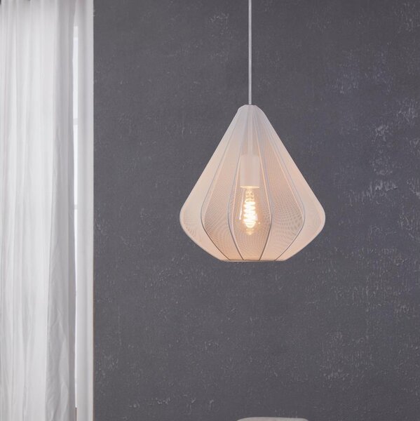 Lustră pe cablu Eglo 43996 DOLWEN 1xE27/40W/230V d. 33,5 cm alb