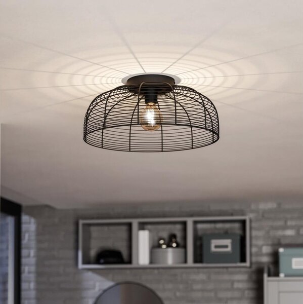 Plafonieră Eglo 43896 RINROE 1xE27/40W/230V negru