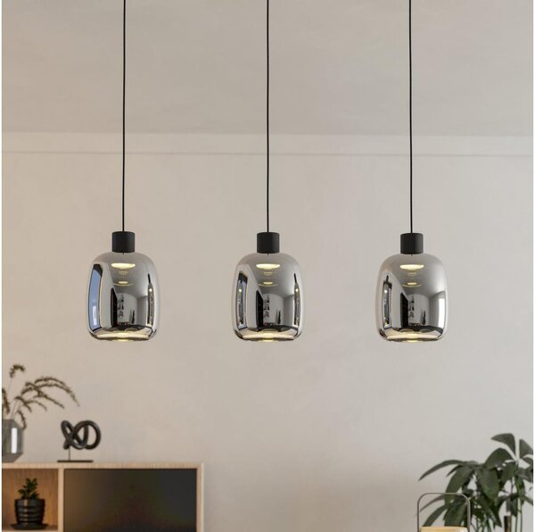 Lustră LED RGBW dimabilă pe cablu Eglo 901121 MOLOCHIO-Z 3xLED/3,7W/230V gri