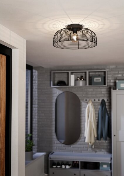 Plafonieră Eglo 43896 RINROE 1xE27/40W/230V negru