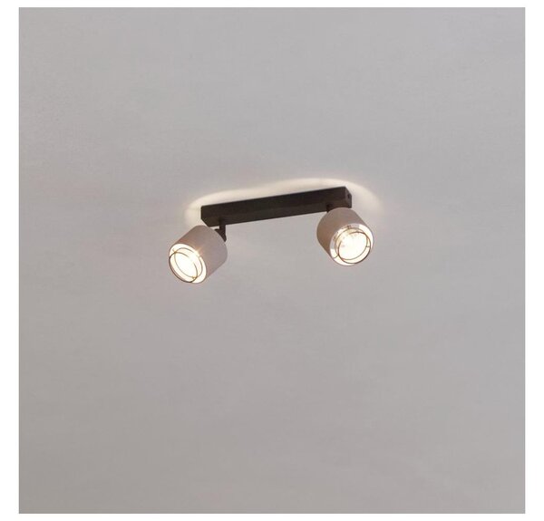 Aplică Eglo 43657 ROSLEY 2xE14/40W/230V negru/bej