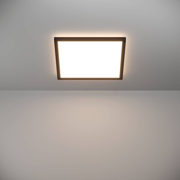 Plafonieră LED de exterior Eglo 901443 ROVITO 17,6W/230V 39x39 cm IP44 negru
