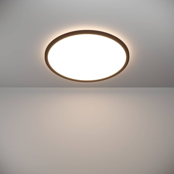 Plafonieră LED dimabilă de exterior Eglo 901455 ROVITO-R 16,8W/230V d. 50 cm IP44 negru + telecomandă
