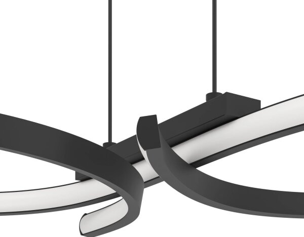 Lustră LED pe cablu Eglo 901267 SERPINS LED/21W/230V 3000K negru