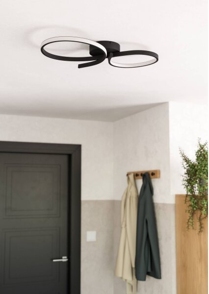 Plafonieră LED Eglo 901266 SERPINS LED/21W/230V 3000K negru