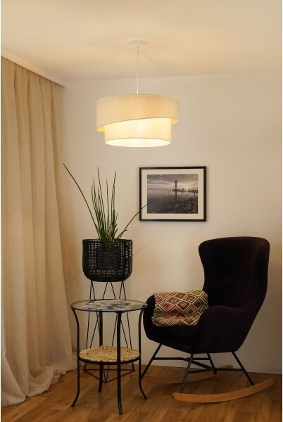 Lustră pe cablu Brilagi SHINE 1xE27/15W/230V d. 50 cm crem
