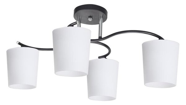 Lustră pe tijă ESNYR 4xE27/40W/230V negru/alb