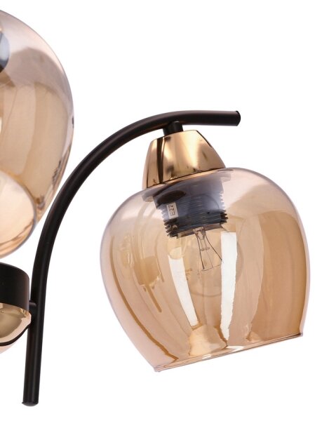 Lustră pe tijă MERRA 3xE27/40W/230V negru/bej