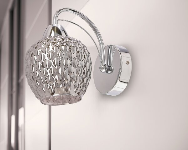 Lampă de perete TOBIAS 1xE27/40W/230V crom lucios