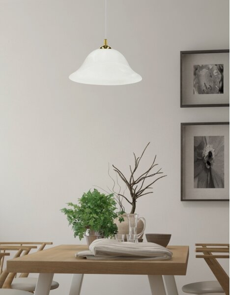 Lustră pe cablu VERA 1xE27/60W/230V auriu/alb