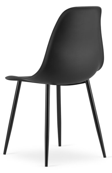 Scaun OSAKA negru cu picioare negre