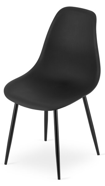 Scaun OSAKA negru cu picioare negre